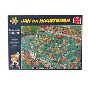 Jan van Haasteren Hockey Championships 1000 Piece Comic Jigsaw Puzzle Complete
